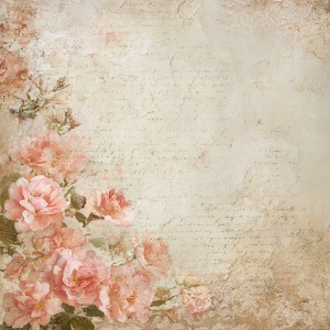 Shabby chic vintage scrapbook background paper, 12x12 inch print...
