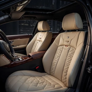 Create an image depicting a luxurious and comfortable car interi...