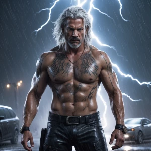 Generate a hyper-realistic and detailed image of a 40-year-old m...