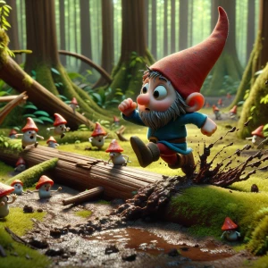 A gnome is sent on it and he must run as fast as he can through...