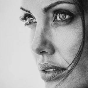 Close up of Angelina Jolie