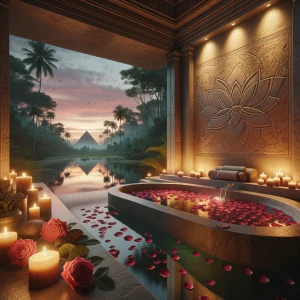 Imagine capturing a captivating scene of "The Lotus Sanctuary,"...