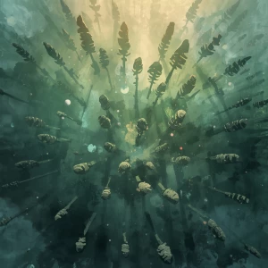 Ethereal painterly style with a dreamlike atmosphere, soft glowi...