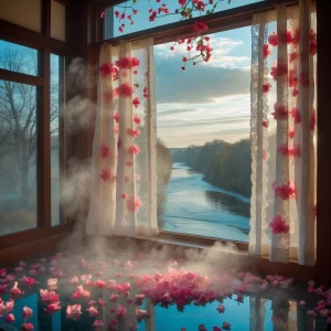 Petal-Mist Sunroom
A warm, morning-lit room where mist is infus...