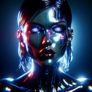 A digital diva of dark allure, this virtual influencer exudes a...