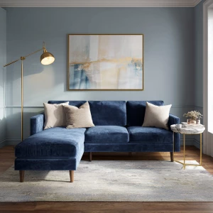 Generate an ultra-realistic photograph of a modern aesthetic liv...