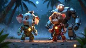 Pixar-style inspired 3D cartoon, cinematic lighting, ultra-detai...