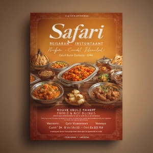 Create a high-definition promotional poster for a restaurant nam...