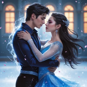 “Sports romance book cover with academic elements. Two fictional...