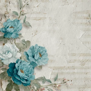 Print-ready shabby-chic collage page; A4 & US Letter full-bleed,...