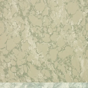 quiet sage-tinted marbled paper texture, parchment base with mut...