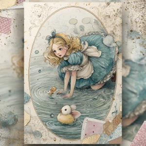 Print-ready junk journal page, A4 portrait full-bleed (≈2480×350...