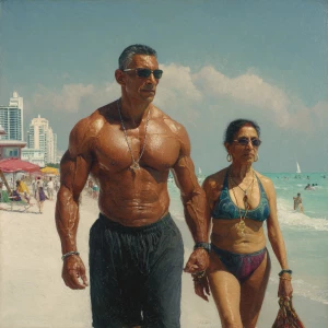 Hyperrealism,oil painting.a muscular sweaty indian  villain man,...