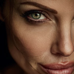 Close up of Angelina Jolie