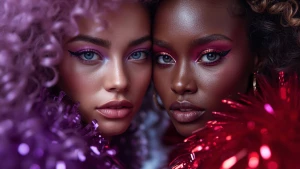 Macro shot of a In a captivating display of luxury fashion, the...