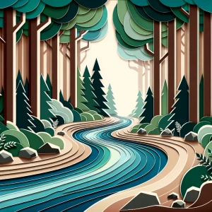 quiet stream in dends woods