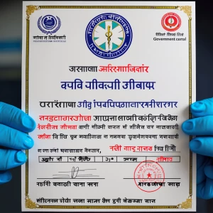 Generate a medical certificate from a government hospital.