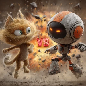 2. **Title: Cats vs. Robots**: Dive into a world where Fluffy, t...
