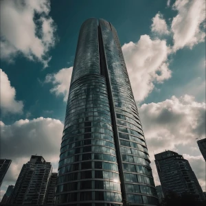 Ein grüner, umweltfreundlicher Wolkenkratzer