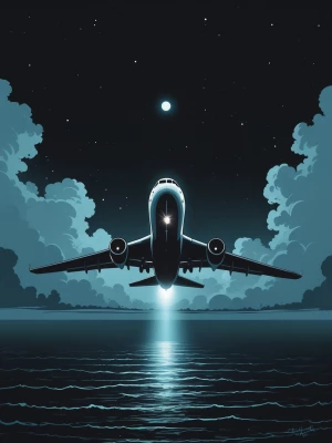 A vintage horror illustration in a cinematic cartoon style, show...