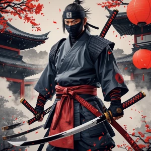 Samurai,ninja,katana