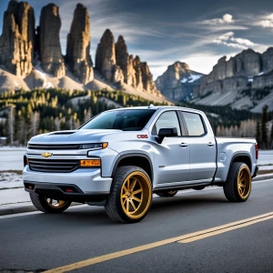 A obs Chevy truck on Tesla wheels