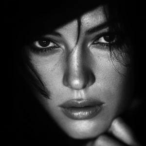 Ultra realistic big close-up portrait of Monica Bellucci, cinema...