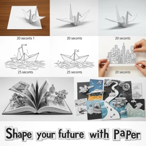 "Generate a stop-motion style cartoon animation about the magic...