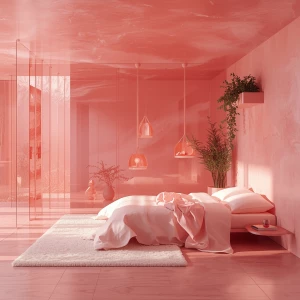 Generate an image of the Roselight Room: Imagine an ethereal oas...