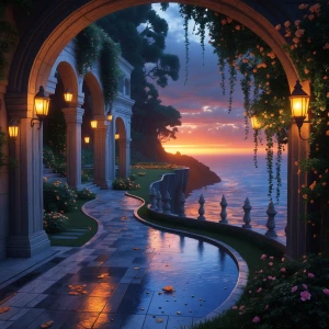 Dreamscapes Mansion – Back View: The rear of the mansion unfurls...