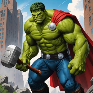 make a hulk with thor hammer