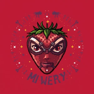 A superhero: Strawberry-Woman.