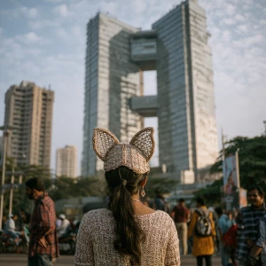 Skyscraper cat ears looking in india