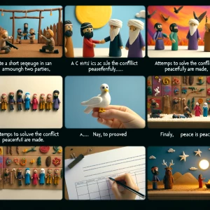 debes de crear un vídeo de stop motion sobre una historia de la...