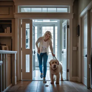 dolly in to inside home from door