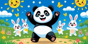 A cheerful, colorful preschool-style animation featuring a cute...