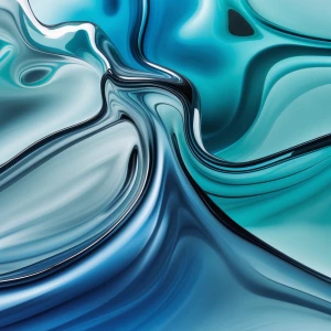 Generate an image of a transparent liquid resembling glass, disp...