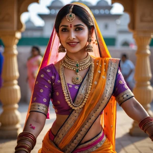 Rajasthani ladki ka image dance karte hue