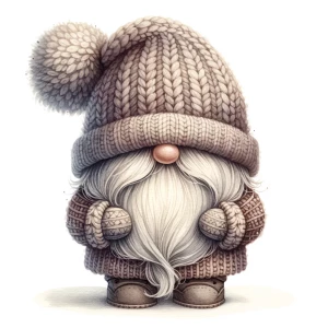 vintage cozy semi-realistic watercolor illustration of a cute ch...
