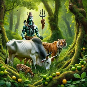 Indian breed jebu cow and Indian indian bull Jaipur breed is gra...