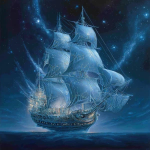 A zealously majestic novel galaxy galleon, brimming with cosmic...