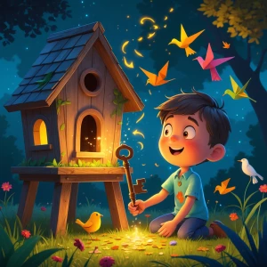 🌙 The Lost Key
A little boy finds a shiny old key while playing...