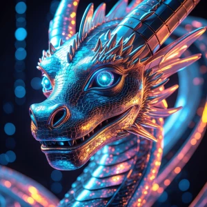 In a far-off futuristic world, a dazzlingly intricate digital or...