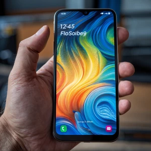 A mobile phone with on screen