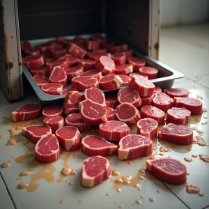 Generate an image depicting a tray filled with numerous small, r...