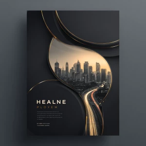 Modern corporate poster design, elegant professional flyer layou...