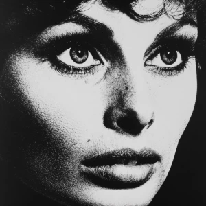 Close up of Sophia Loren