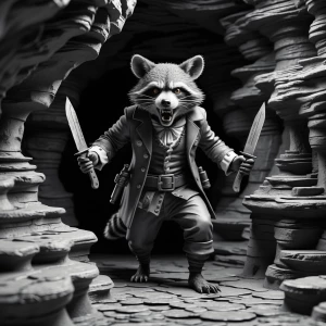 A black and white high detailed fun art optical illusion 
in st...