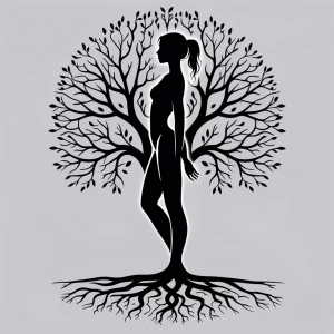 Create a black and white minimalist vector illustration showing...