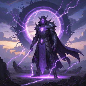 Mtg artsfyle, end of the world, void portal, purple lightnings ,...